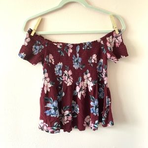 Kendall & Kylie - Floral Off-The-Shoulder Top
